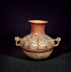 Funerary Urn with Holes from Mixco Viejo, Quiche, Guatemala, Central America, Post Classic Period